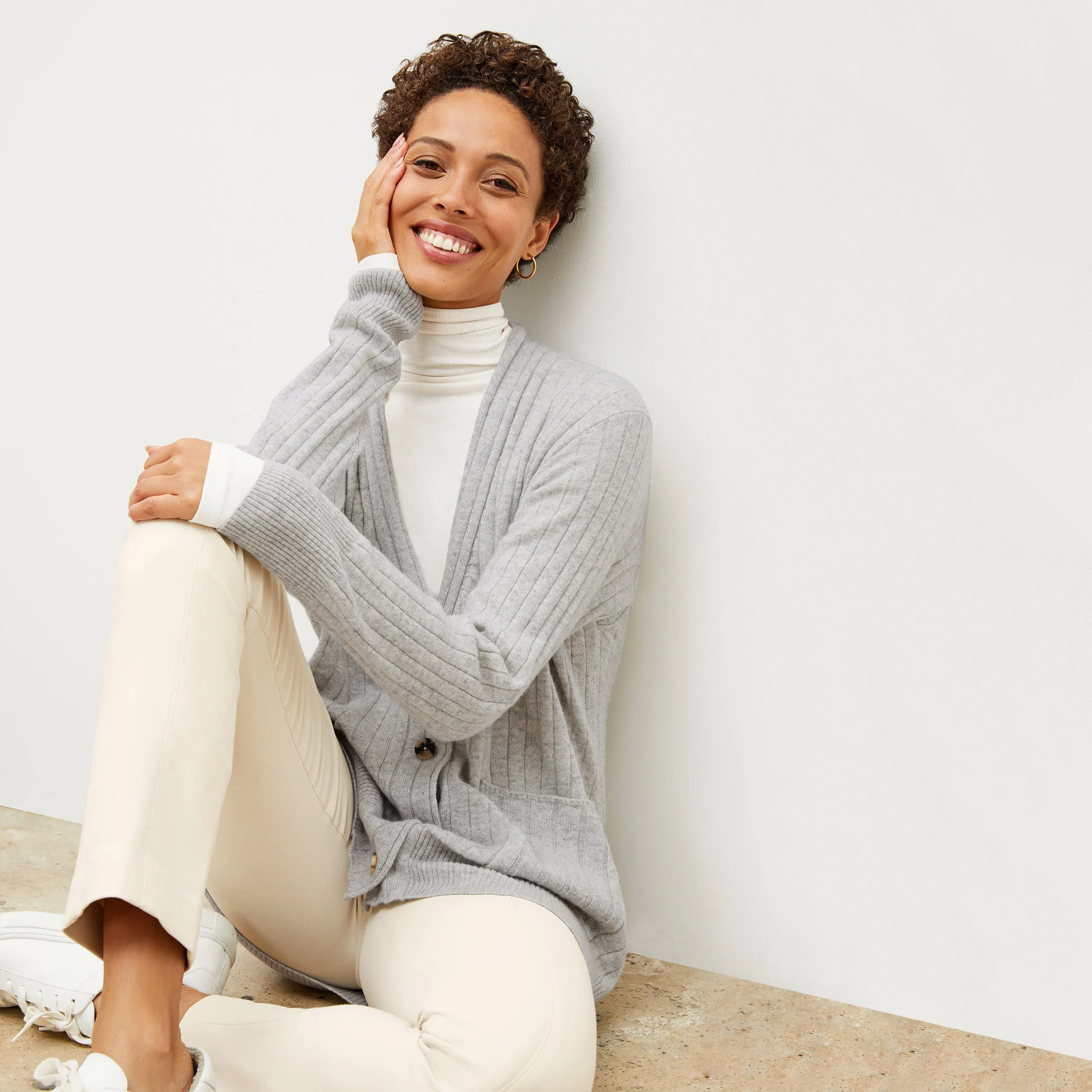 Axam Layering Turtleneck - Organic Ribbed Pima Cotton :: Ivory