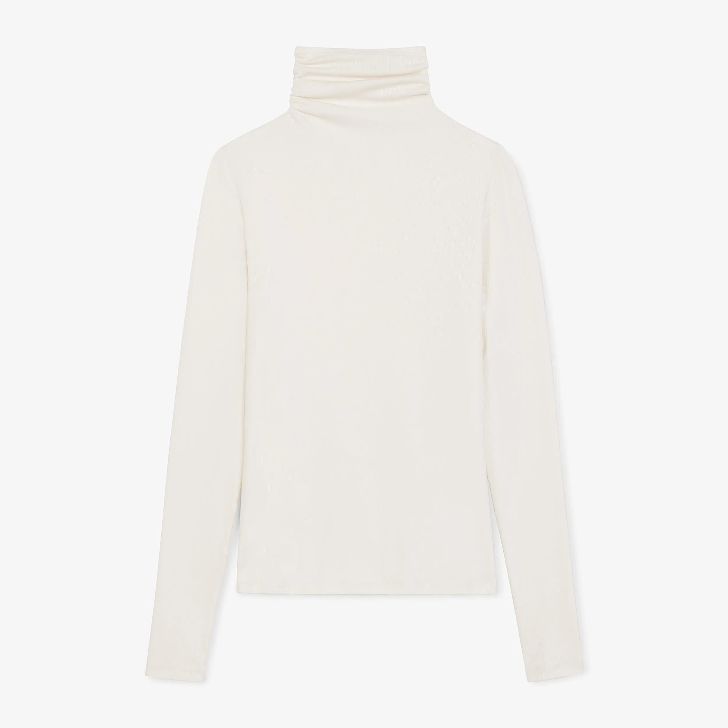 Axam Layering Turtleneck - Organic Ribbed Pima Cotton :: Ivory