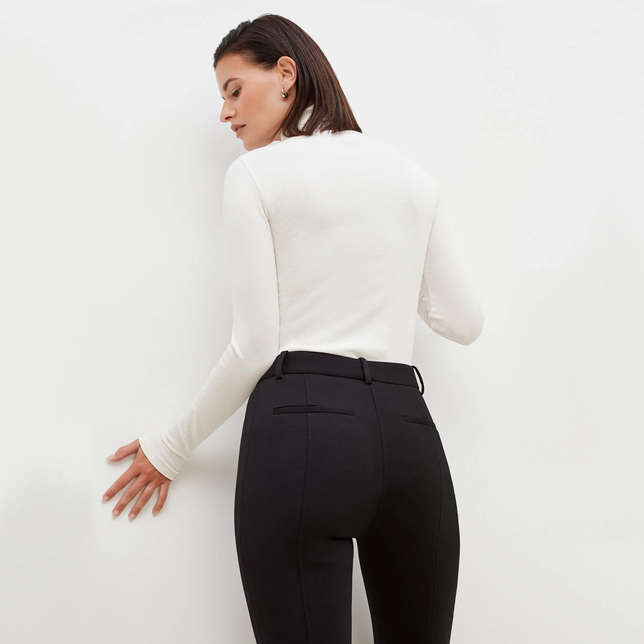 Axam Layering Turtleneck - Organic Ribbed Pima Cotton :: Ivory