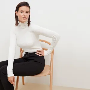 Axam Layering Turtleneck - Organic Ribbed Pima Cotton :: Ivory