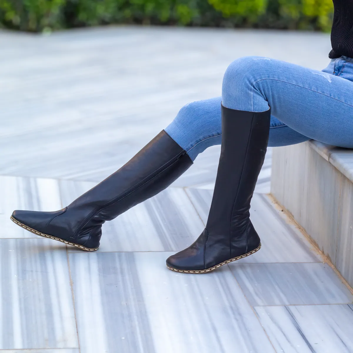 Barefoot Long Boots Black for Women