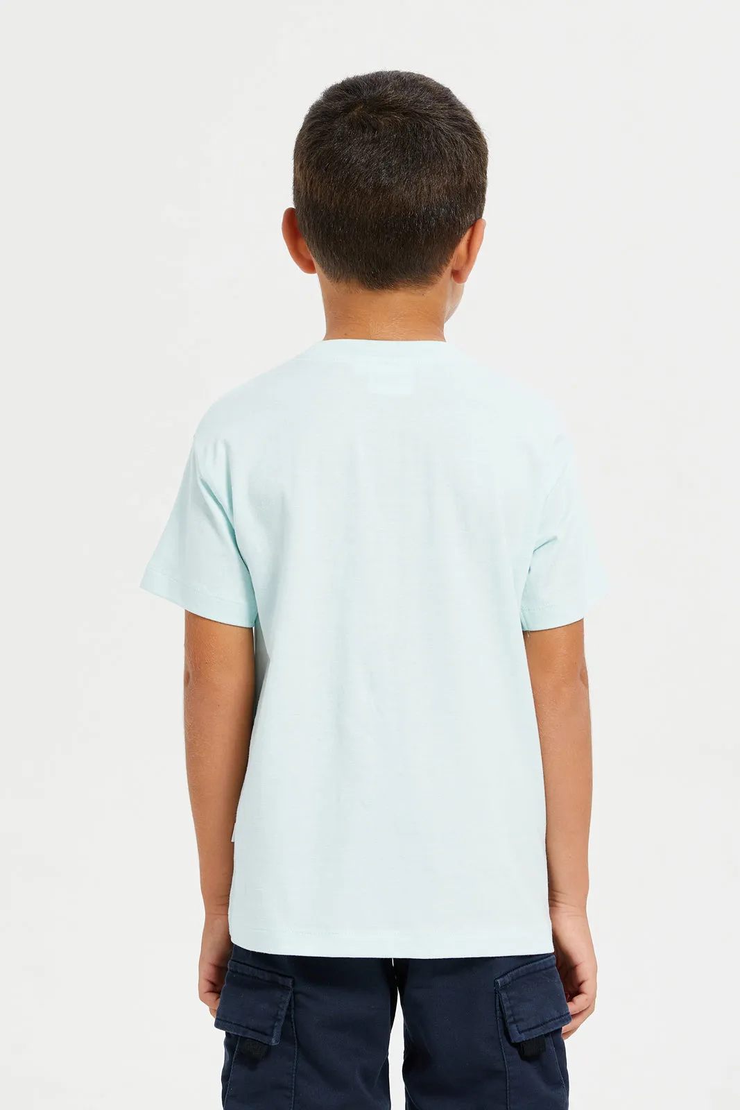 Boys Blue Short Sleeve With Bluey And Bingo Print T-Shirt