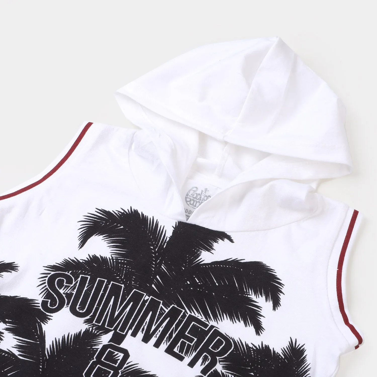 Boys Cotton Sando Summer | White