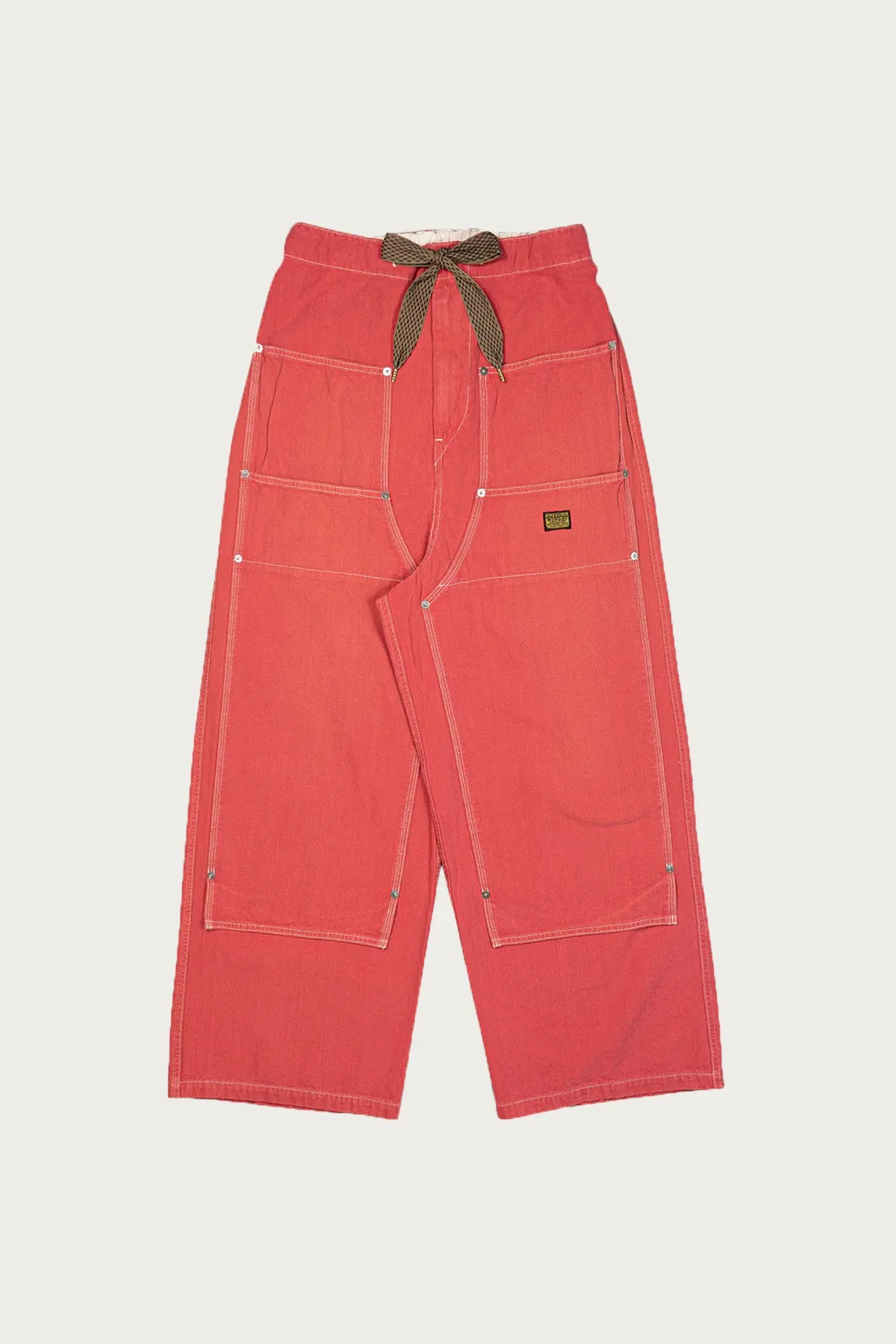 CALIFORNIA RED Canvas W-Knee Easy Baggy Pants - Red