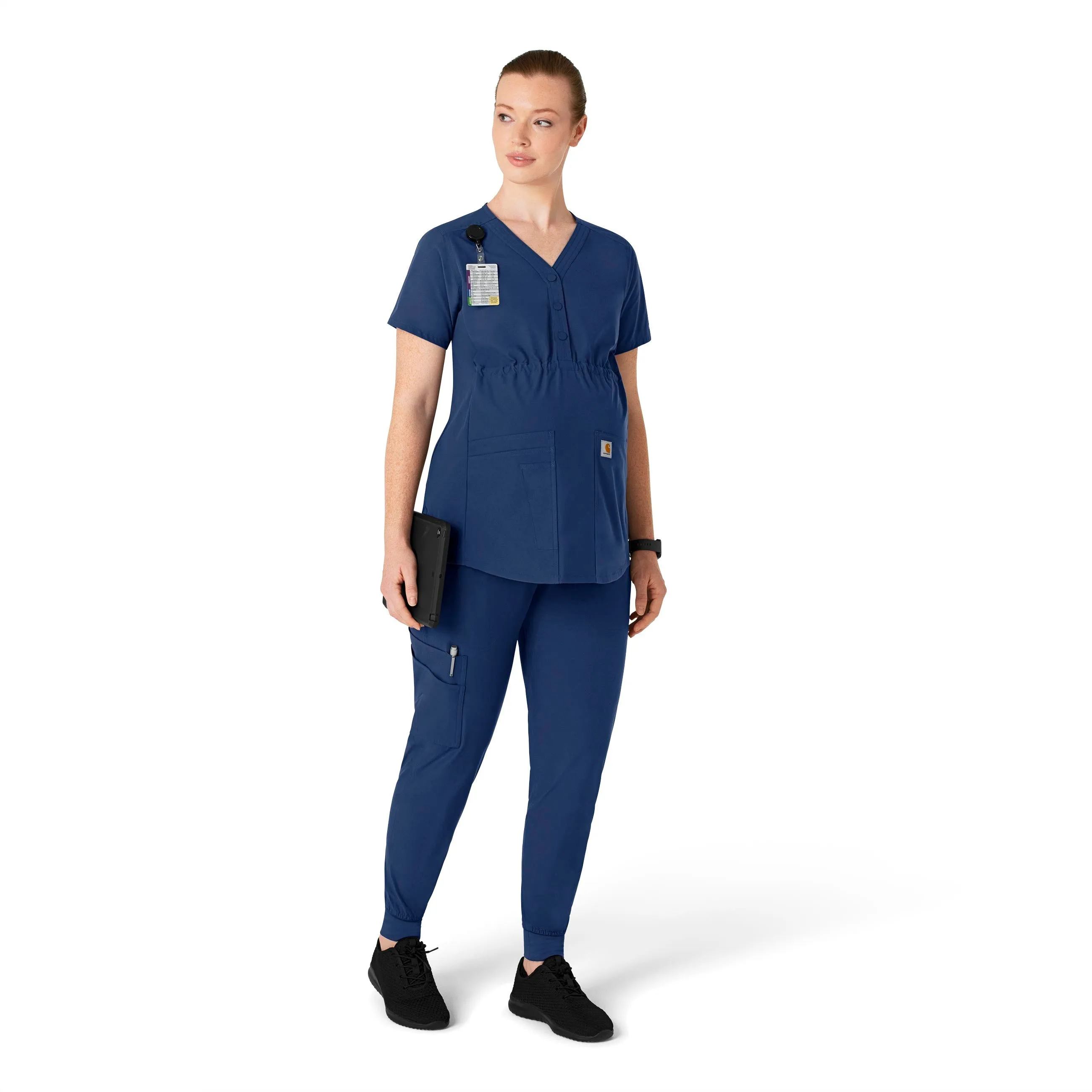 Carhartt Force Essentials Women's Maternity Jogger Scrub Pant - Navy