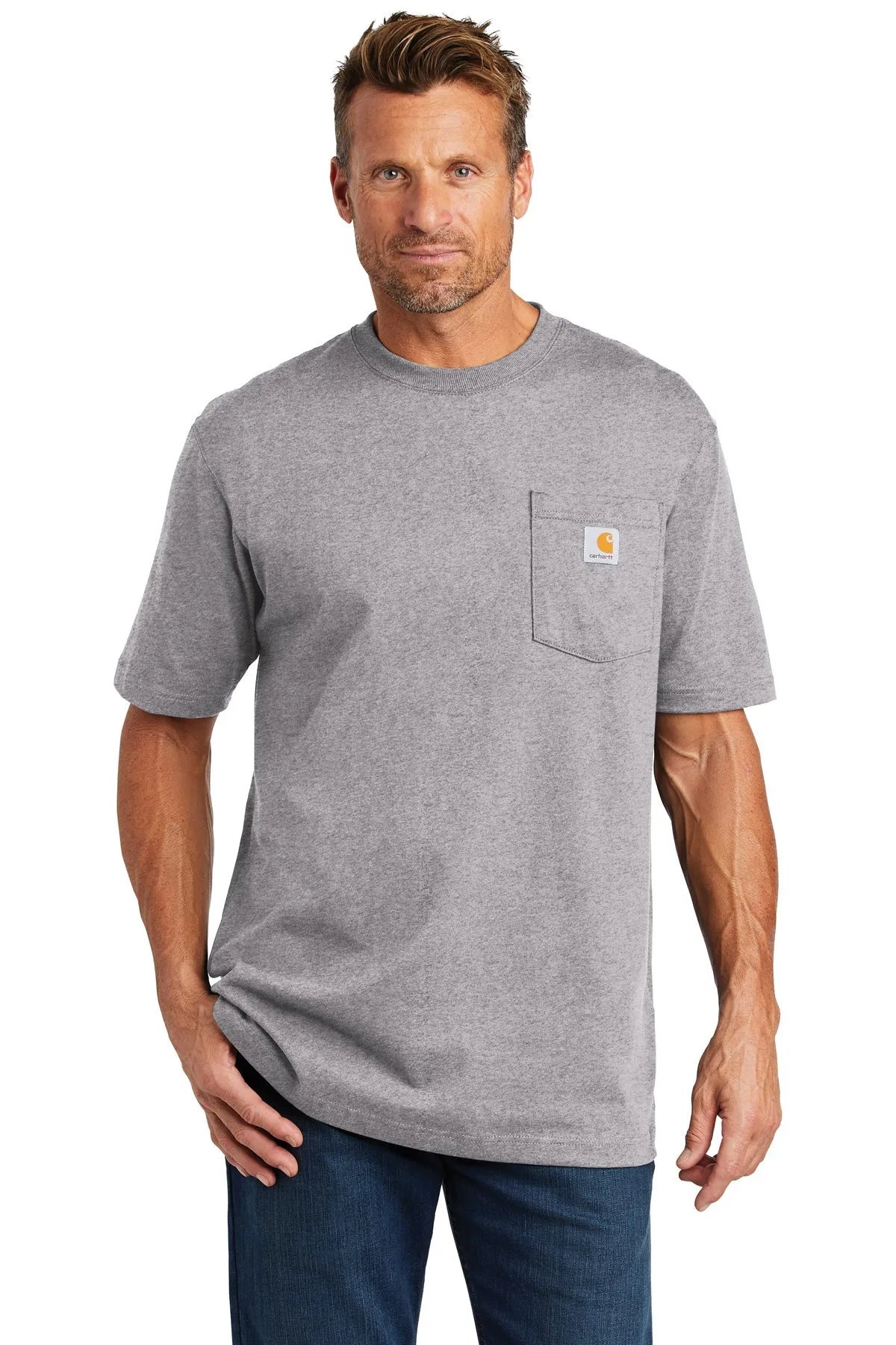 Carhartt Workwear Custom Pockets T-Shirts, Heather Grey