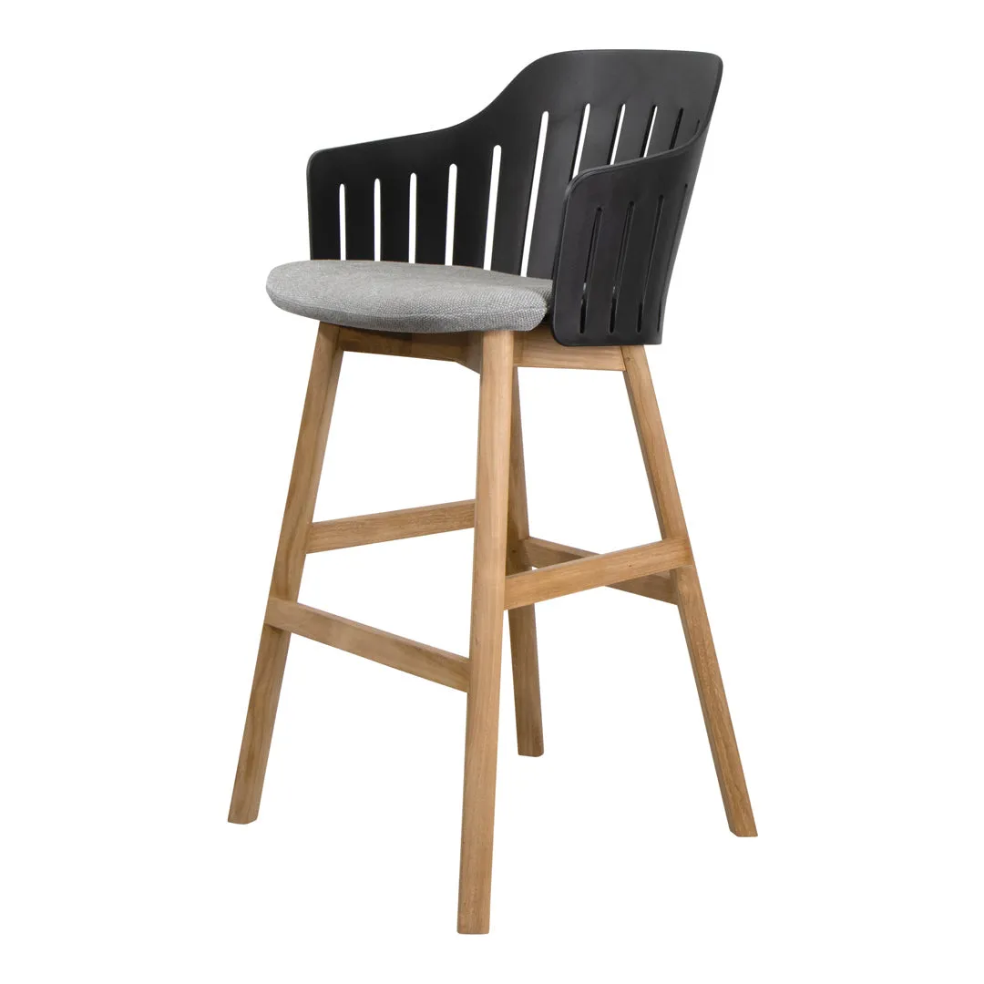 Choice Bar Chair - Wood Base - w/ Seat Cushion