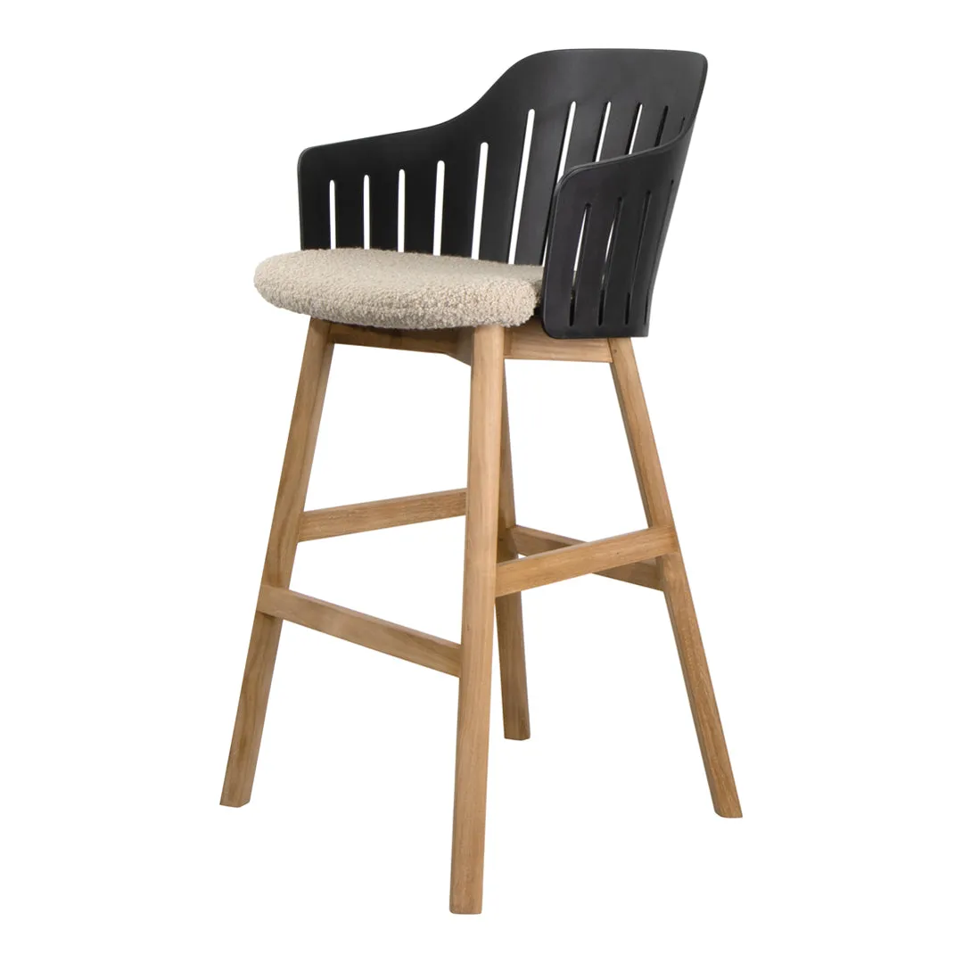 Choice Bar Chair - Wood Base - w/ Seat Cushion