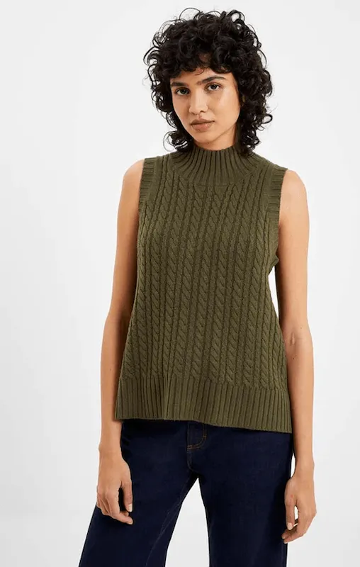 French Connection Cable Sleeveless Jumper