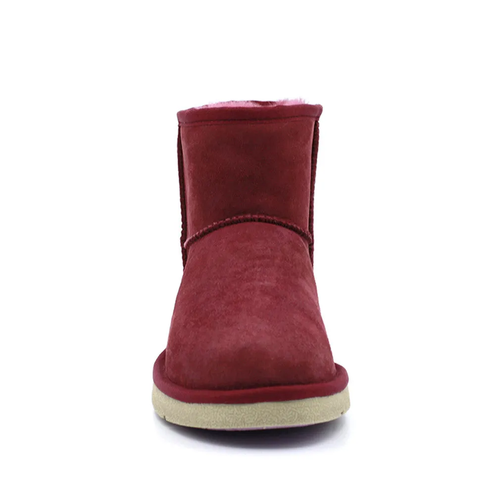 Geometric Short Ugg Boot - Wine Red