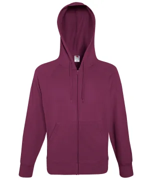 Lightweight hooded sweatshirt jacket | Burgundy