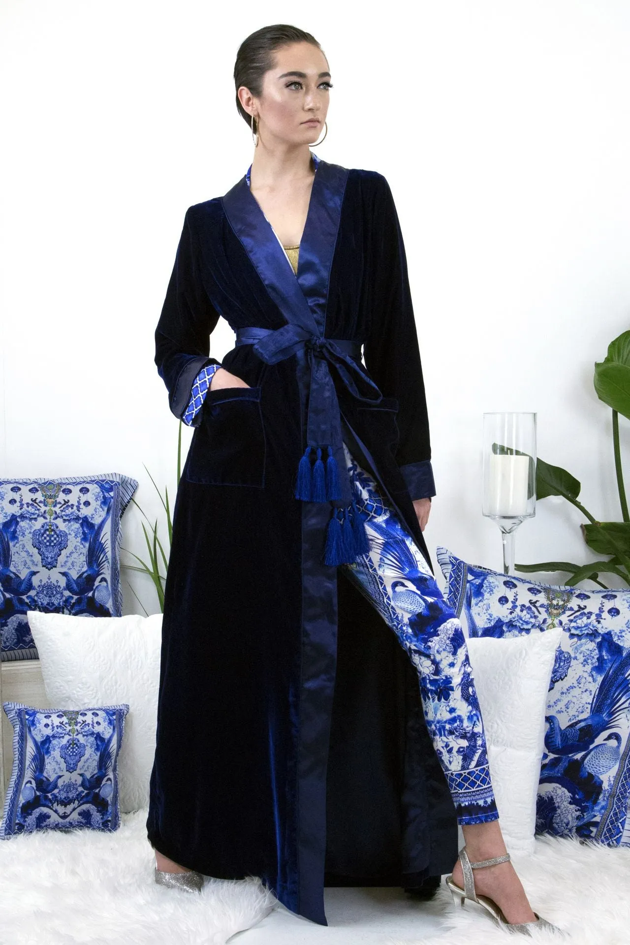 Long Duster Jackets in Blue