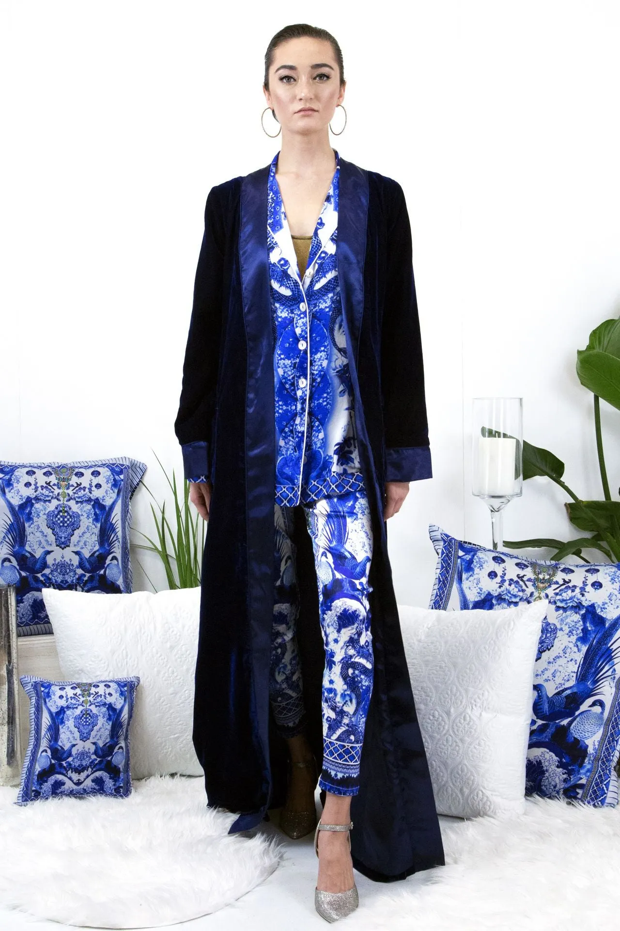 Long Duster Jackets in Blue