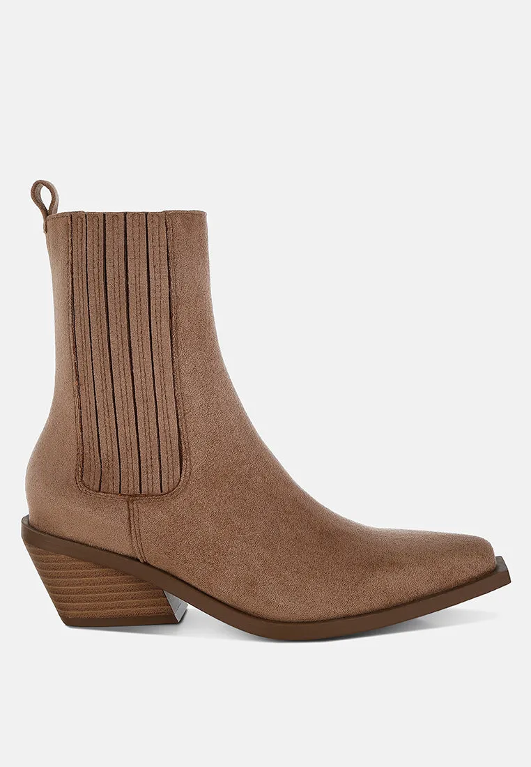 Lording High Ankle Microfiber Chelsea Boots