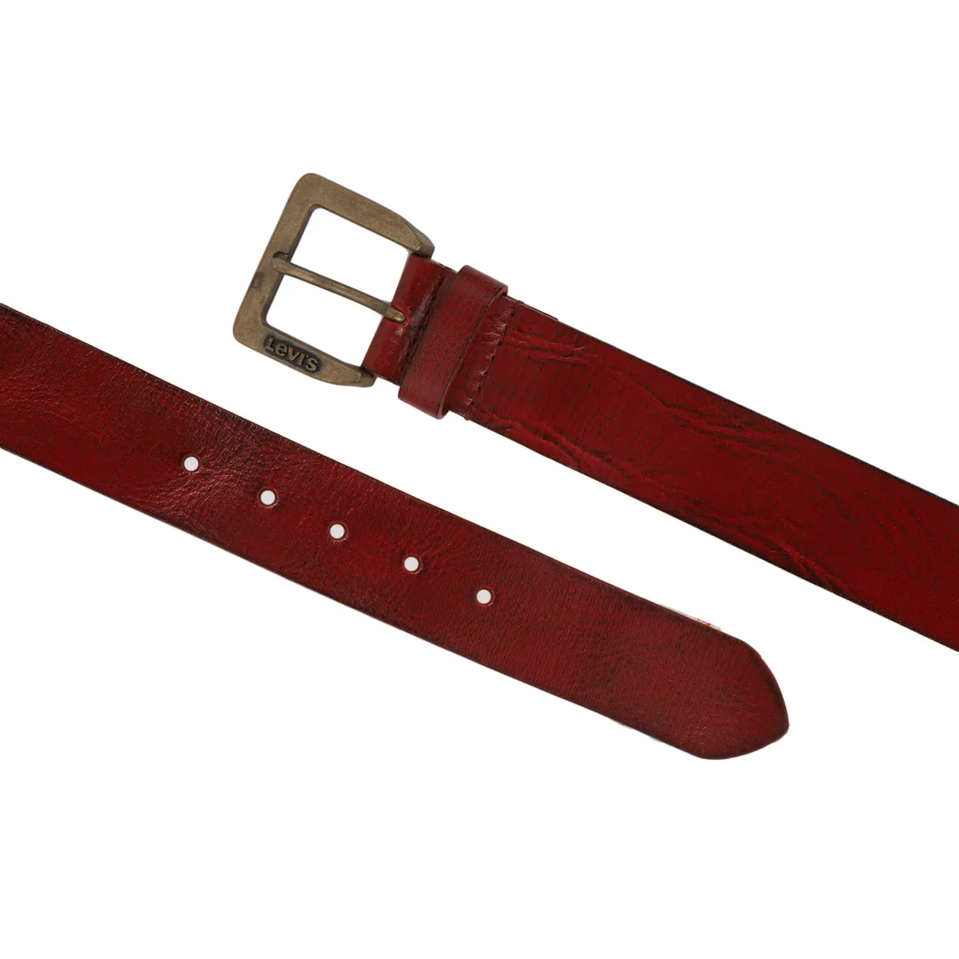 Men's Red Solid Belt