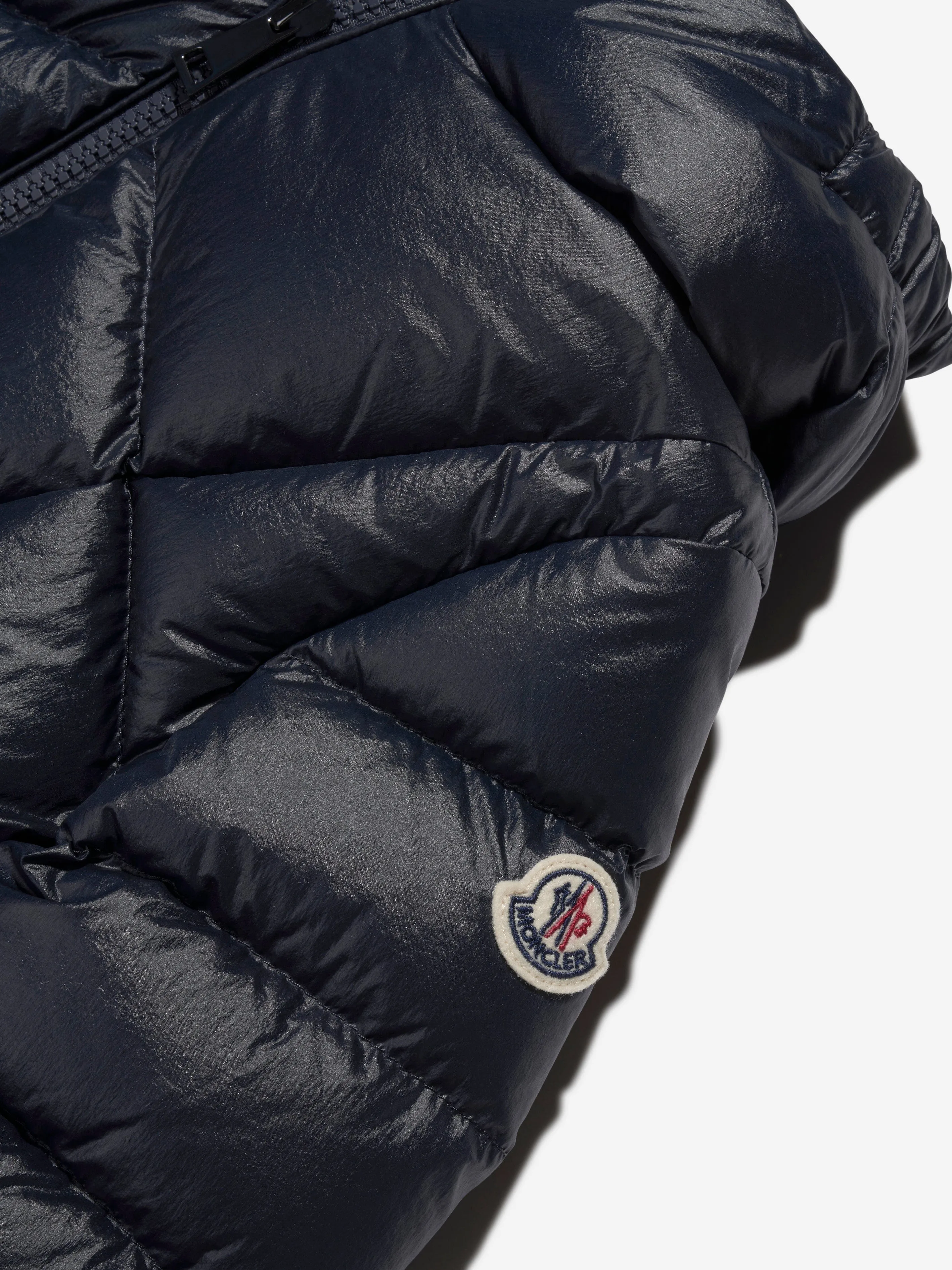 Moncler Enfant Girls Down Padded Seine Jacket in Navy