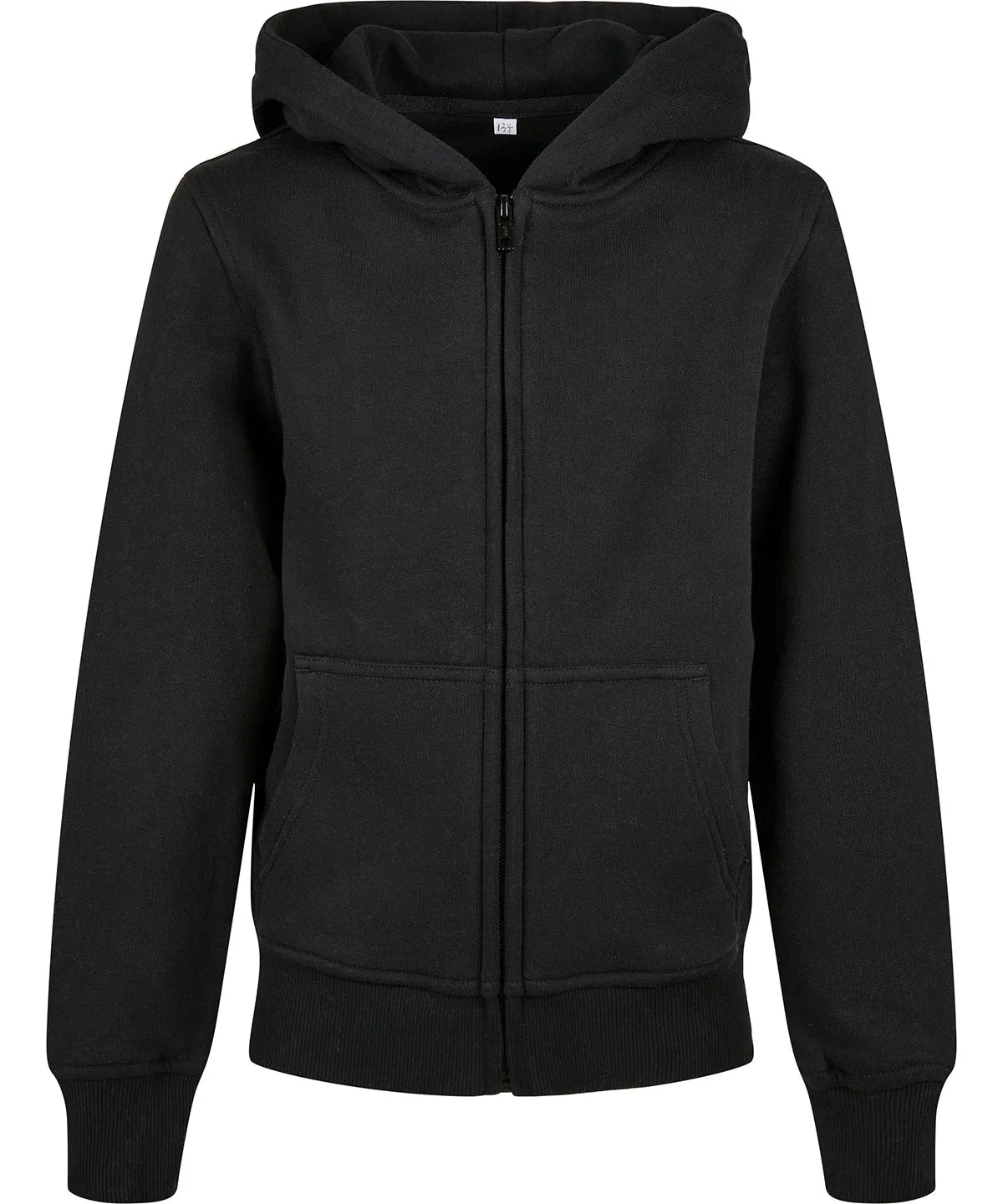 Organic kids basic zip hoodie | Black