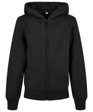 Organic kids basic zip hoodie | Black