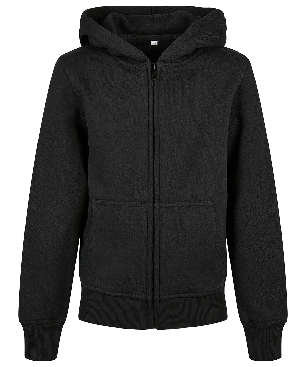 Organic kids basic zip hoodie | Black