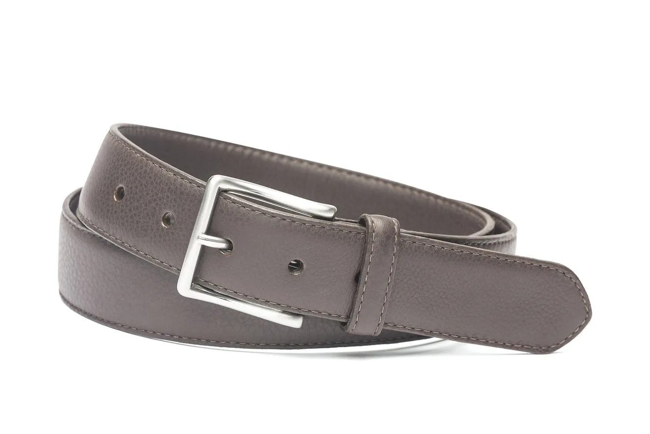 Pebbled Calf Soft Belt with Brushed Nickel Buckle