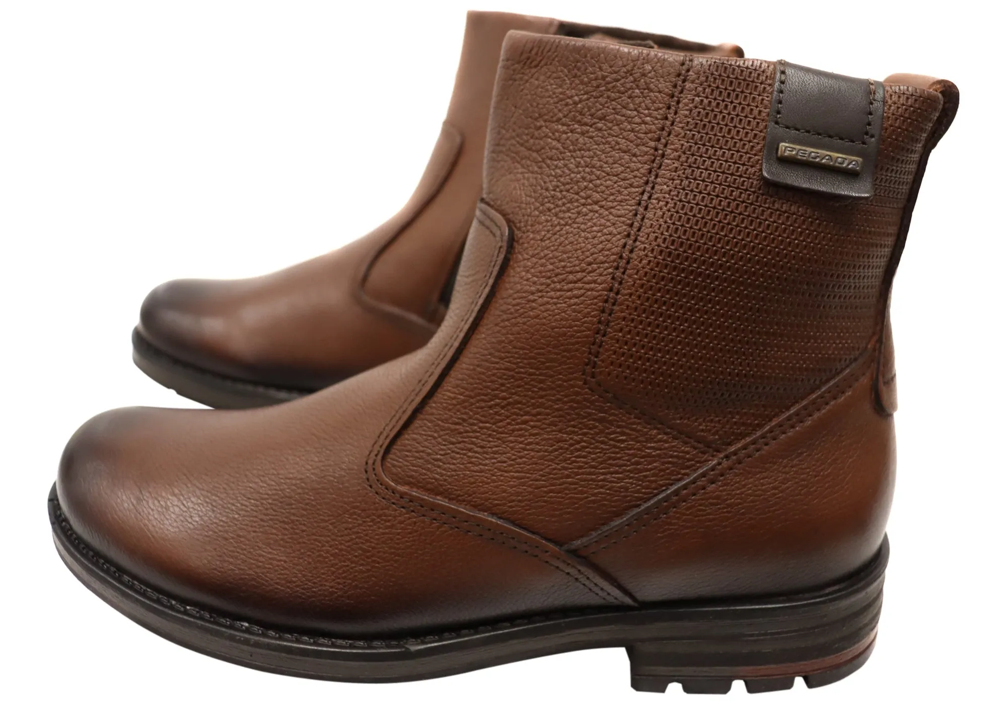 Pegada Banjjo Mens Comfortable Leather Boots Made In Brazil