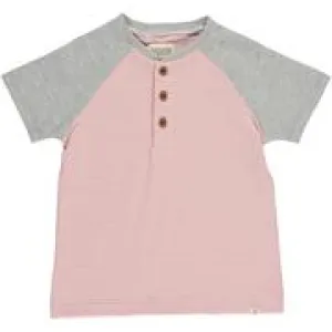 PINK/GREY HENLEY TOPS