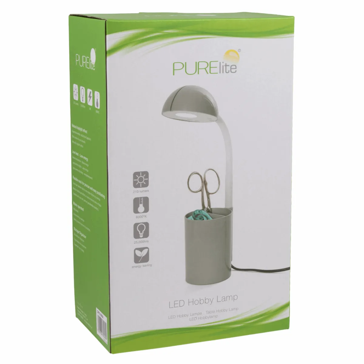 PURElite LED Hobby Lamp with Storage Pot (mains operated)