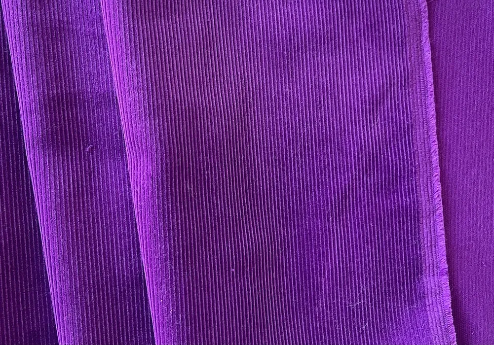 Radiant French Violet Mid-Wale Cotton Corduroy (Made in Italy)