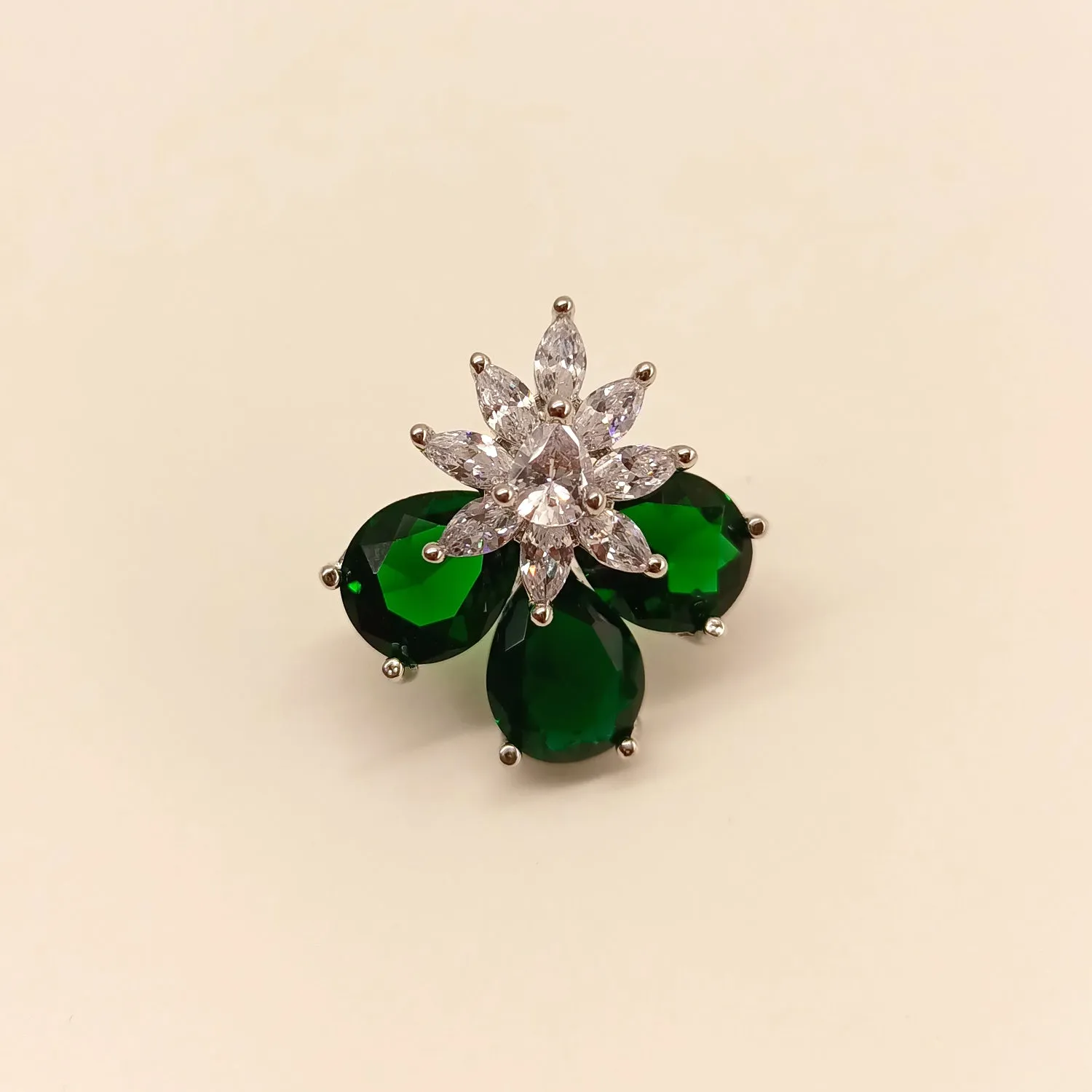 Richa American Diamond Green Emerald Tops