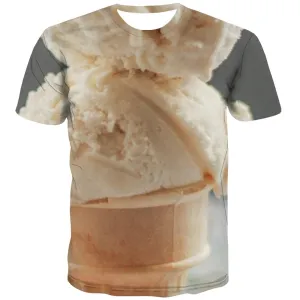 Sweet T shirts Men Gourmet Tshirt Printed Icecream T shirts Funny Colourful Shirt Print