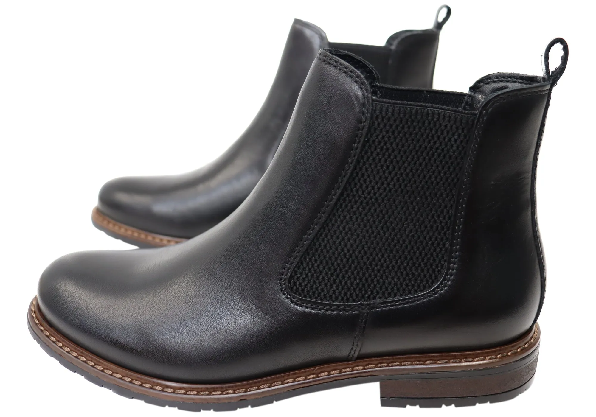 Tamaris Able Womens Comfortable Leather Chelsea Ankle Boots