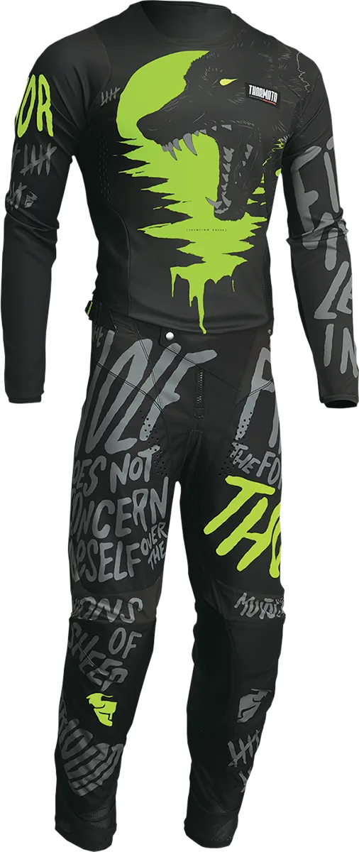 THOR Youth Pulse Counting Sheep Pants - Charcoal/Acid - 28 2903-2078