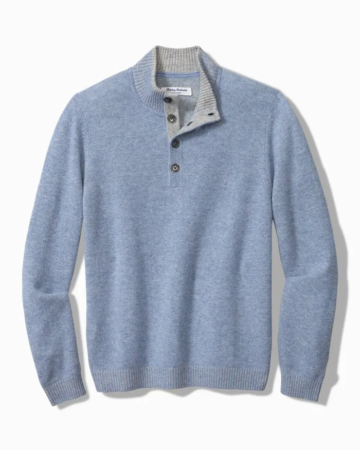 Tommy Bahama Soft Sands Cashmere Mock-Neck Sweater | Mystical Blue