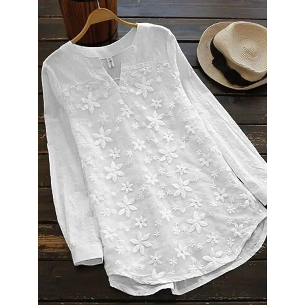 Trendy Cotton Embroidery Work Work Top for Women