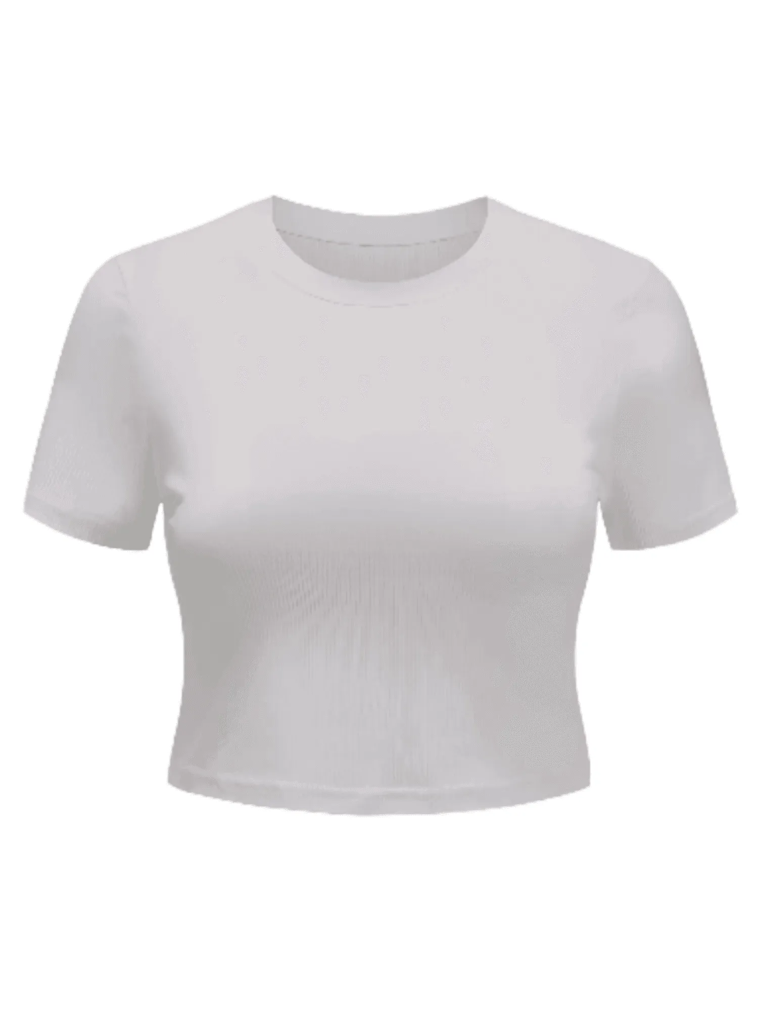 Trendy Short Sleeve Tops Women's Basic Crop Tops