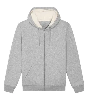 Unisex Hygger sherpa zip-through sweatshirt (STSU956) | Heather Grey