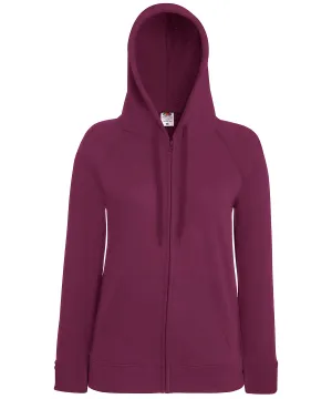 Womens lightweight hooded sweatshirt jacket | Burgundy