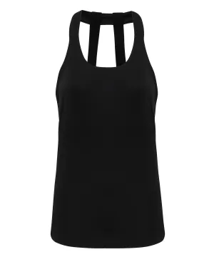 Womens TriDri® double strap back vest | Black