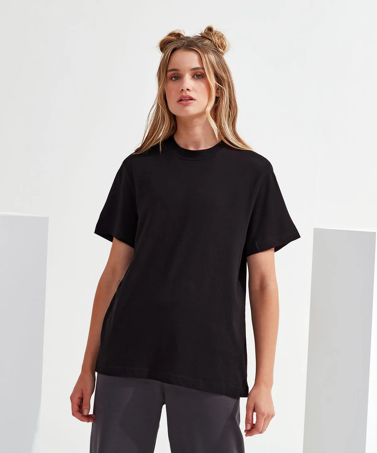 Womens TriDri® organic boxy oversized t-shirt | Black