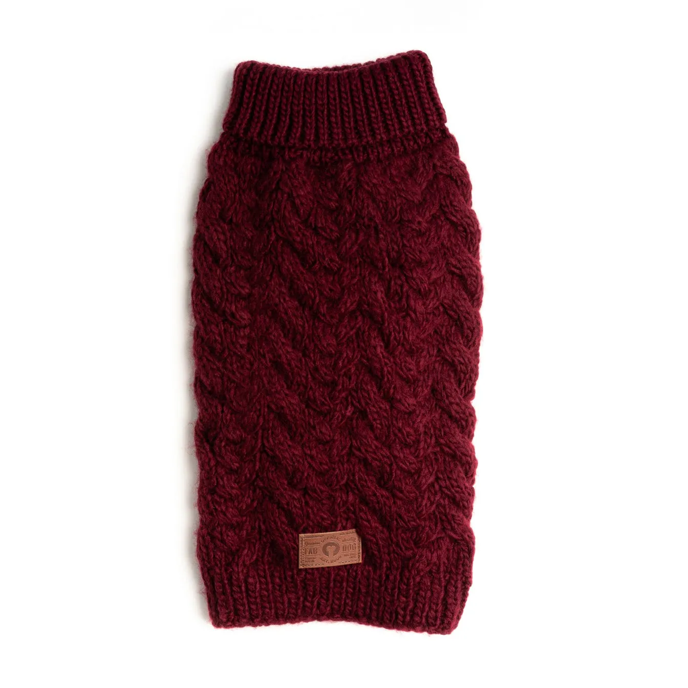 wool turtleneck - burgundy - few left big dog sizes too!