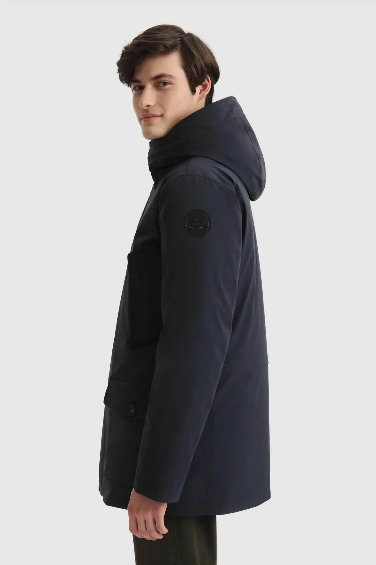 Woolrich Arctic Stretch Parka Melton Blue